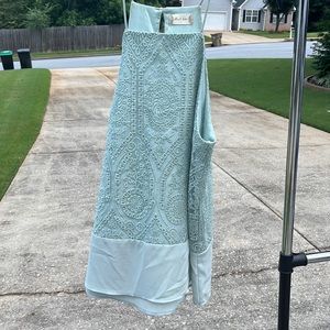 Large, blue, lace, blouse. Altar’d State lace shirt